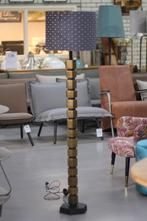 Prachtige vloerlamp Bantu Light & living brons velvet blauw