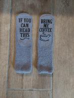 Sokken met grappige teksten, Ophalen of Verzenden, Nieuw, Maat 35 t/m 38, Grijs
