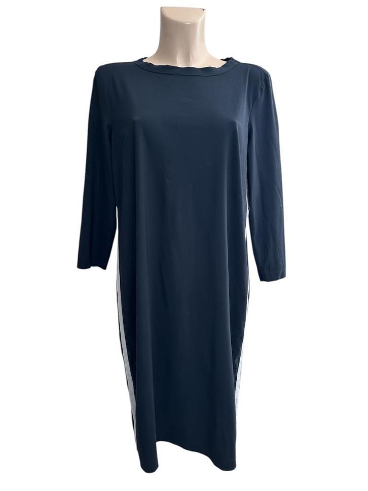Zenggi jurk L, Kleding | Dames, Jurken, Zo goed als nieuw, Maat 42/44 (L), Blauw, Onder de knie, Ophalen of Verzenden