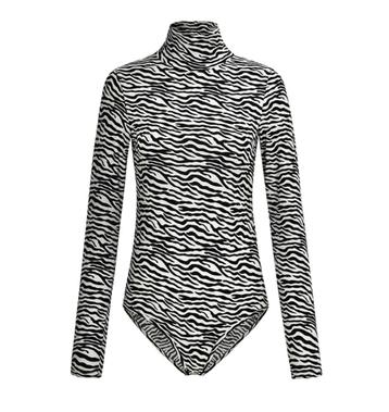 Zebra bodysuit jumpsuit zwart wit bodycon pakje romper  beschikbaar voor biedingen