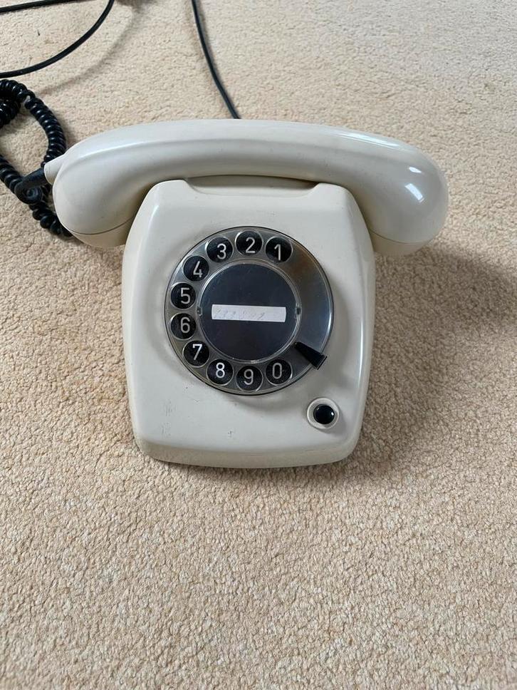 PTT T65 de luxe telefoon- Ivoor Wit - Draaischijf, Telecommunicatie, Vaste telefoons | Niet Draadloos, Gebruikt, Met draaischijf