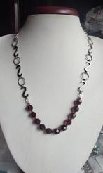 Waanzinnige Zilveren ketting (Rood) Swarovski Siam UNIEK XXL, Met kristal, Nieuw, Ophalen of Verzenden, Rood
