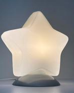 Vintage matglas glazen ster lamp mat chroom grijze voet, Vintage design, ., Ophalen of Verzenden, Zo goed als nieuw