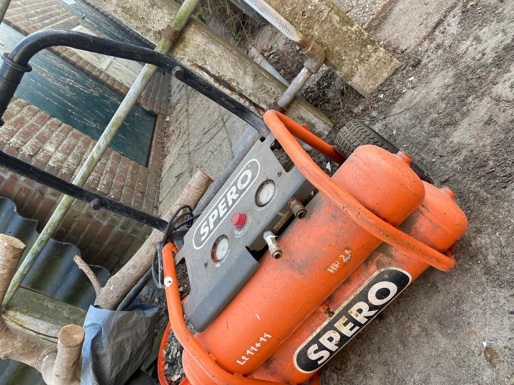 Spero Compressor - Gebruikt, Doe-het-zelf en Verbouw, Compressors, Ophalen, Gebruikt, Minder dan 200 liter/min, Minder dan 6 bar