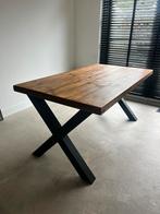 Robuuste Mango houten Eettafel industrieel 160cm, 50 tot 100 cm, Industrieel, 150 tot 200 cm, Rechthoekig
