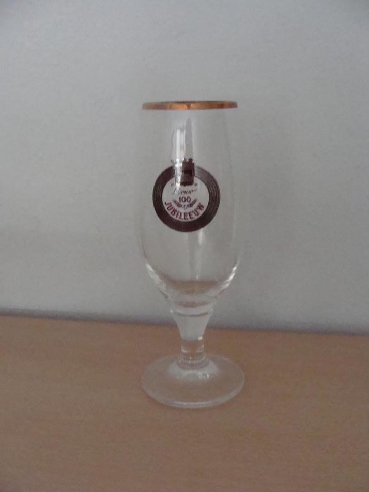 Bierglas Leeuw 100 JUBILEEUW - 1 glas aanwezig, Verzamelen, Glas en Borrelglaasjes, Nieuw, Bierglas, Ophalen of Verzenden