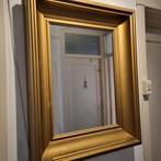 Gouden spiegel massief hout, Huis en Inrichting, Woonaccessoires | Spiegels, Ophalen, Rechthoekig