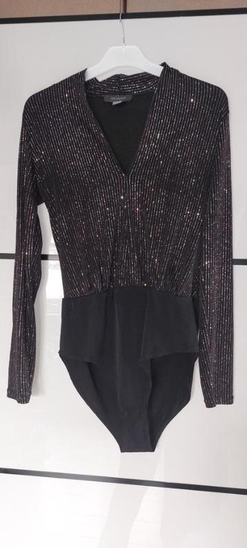Zwart zilveren Glitter body maat S Primark   beschikbaar voor biedingen