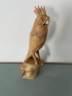 Vintage houten papegaai. Houtsnijwerk. Drijfhout beeld., Antiek en Kunst, Kunst | Beelden en Houtsnijwerken, Ophalen