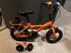 Oranje kinder fiets inclusief. Zij wieltjes  zelfde kleurl, Ophalen of Verzenden, Zo goed als nieuw, Minder dan 16 inch