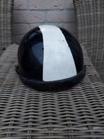 Brommer solex helm Géno Paris vintage zwart wit, Fietsen en Brommers, Brommerhelmen, Gebruikt, Ophalen of Verzenden