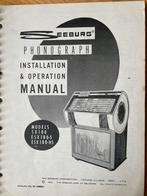 Seeburg model SX 100 Manual., Ophalen of Verzenden, Gebruikt, 1950 tot 1960, Seeburg