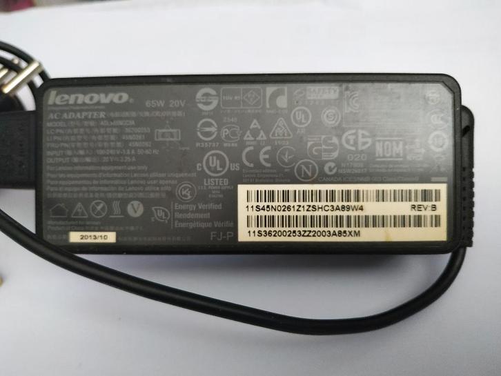 Lenovo ADLX65NCC3A oplader 65 watt, Computers en Software, Laptop-opladers, Gebruikt, Ophalen of Verzenden