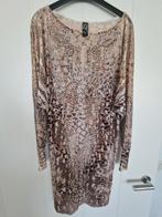 Aparte dutch diva panter tijger leopard print jurk, Bruin, Ophalen of Verzenden, Zo goed als nieuw, Knielengte