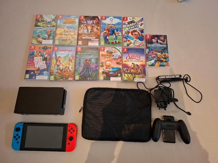 Nintendo Switch 1 gloednieuw incl spellen, Spelcomputers en Games, Spelcomputers | Nintendo Switch, Zo goed als nieuw, Switch Original