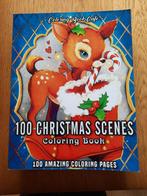 100 Christmas scènes coloring book, Nieuw, Papier, Schets- of Tekenboek, Ophalen of Verzenden