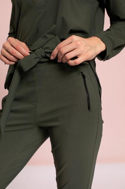 Studio Anneloes Margot Trousers green S, Kleding | Dames, Broeken en Pantalons, Zo goed als nieuw, Maat 36 (S), Groen, Lang, Ophalen of Verzenden
