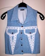 Gilet Spijkerlook Stretch met Wit Kant M 38 ( Jool ), Maat 38/40 (M), Zo goed als nieuw, Jasje, Verzenden