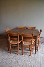 Prachtige antieke eiken eettafel, eethoek met 6 stoelen., Antiek en Kunst, Antiek | Meubels | Tafels, Verzenden