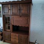 Mooie eiken buffetkast met klep - 2-delig, 100 tot 150 cm, Klassiek, Eikenhout, Ophalen of Verzenden