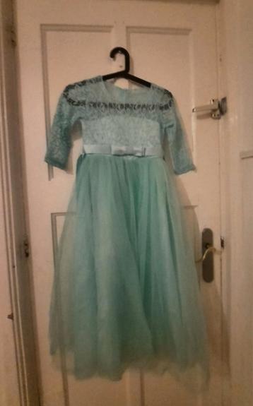 Prinssesen jurk lange mouw maat 134-140  beschikbaar voor biedingen