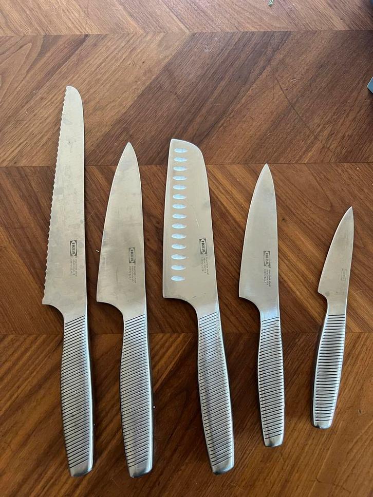 IKEA Messenset RVS - Complete Set!, Huis en Inrichting, Keuken | Bestek, Zo goed als nieuw, Bestekset, Rvs of Chroom, Vaatwasserbestendig