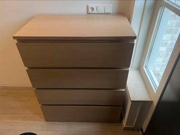 Ikea Malm ladekast - wandkast eiken - afbeelding 1