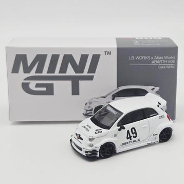 Mini gt 2024 Fiat 595 Abarth LB-Works X Abas Works Gara, whi beschikbaar voor biedingen
