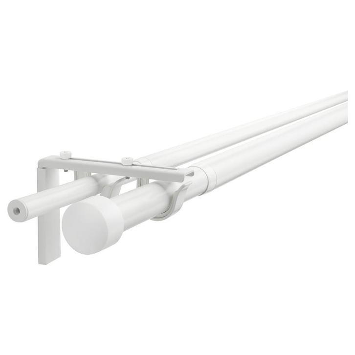 Ikea Gordijnroede, wit, 210-385cm - RÄCKA / HUGAD combinatie, Huis en Inrichting, Stoffering | Gordijnen en Lamellen, Zo goed als nieuw
