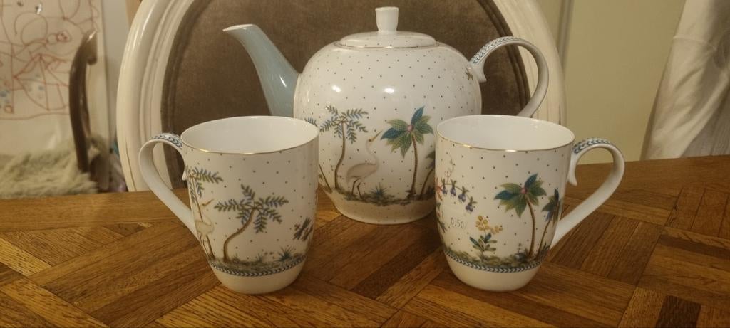 Pip Studio Jolie Dots Theepot 1.6 l en 2 x mokken, Ophalen of Verzenden