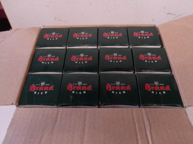 Brand bier glazenset (4) volle doos 12 stuks, Verzamelen, Biermerken, Nieuw, Glas of Glazen, Brand, Ophalen of Verzenden