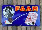 Origineel emaille reclame bord - Faam Tabak / Rotterdam, Ophalen of Verzenden, Gebruikt, Reclamebord