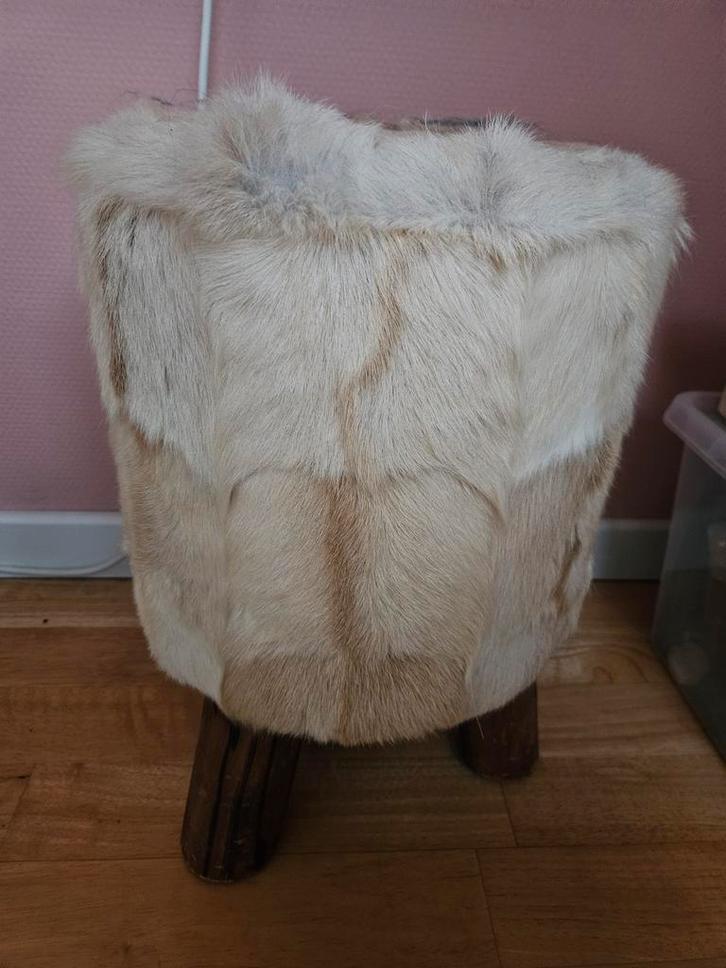 Geitenhuid Krukje - Nachtkastje, Zitje, Plantenkruk, Huis en Inrichting, Stoelen, Ophalen