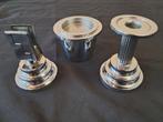 Bauhaus/ Art Deco stijl set van 3 items verchroomd staal, Antiek en Kunst, Curiosa en Brocante, Ophalen of Verzenden