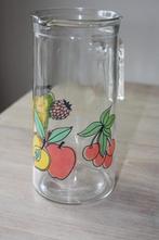 Vintage karaf glas fruitmotief, Ophalen of Verzenden, Zo goed als nieuw