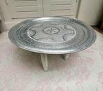 Lounge lage tafel / oosterse Marokkaanse theetafel, Huis en Inrichting, Ophalen, Rond, Hout, 75 cm of meer