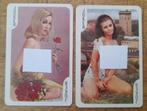 2 vintage pin up jokers jaren 1960, Verzenden, Gebruikt, Speelkaart(en)