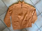 Oranje mohairwollen sweatervest ritssluiting XL/2XL Uist st, Verzenden, Maat 46/48 (XL) of groter, Oranje, Onbekend
