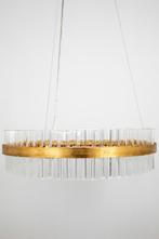 Luxe Design Hanglamp| Goud & Glas | Moderne Kroonluchter, Nieuw, Ophalen of Verzenden, Hotel chique, Info@laurierdesign.nl