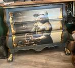 Unieke Buikkast met Melkmeisje Print - Vintage Stijl, Ophalen of Verzenden, Gebruikt