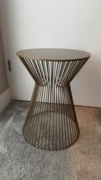 Set van 2 bronzen bijzettafels - Ø 35cm, H 46cm, Huis en Inrichting, Tafels | Bijzettafels, Gebruikt, Metaal of Aluminium, Rond