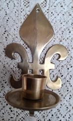 Franse koperen kandelaar Franse Lelie, Ophalen of Verzenden