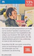 JBL - 15% korting in de webshop, Eén persoon, Kortingsbon, Warenhuis- of Winkelbon