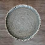 Te koop: Marokkaans verzilverd dienblad, Ophalen, Zo goed als nieuw, Rond, Metaal