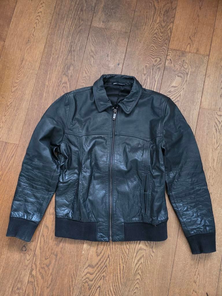 Leren jas van Zara - zo goed als nieuw, Ophalen of Verzenden, Zo goed als nieuw, Maat 56/58 (XL), Zwart