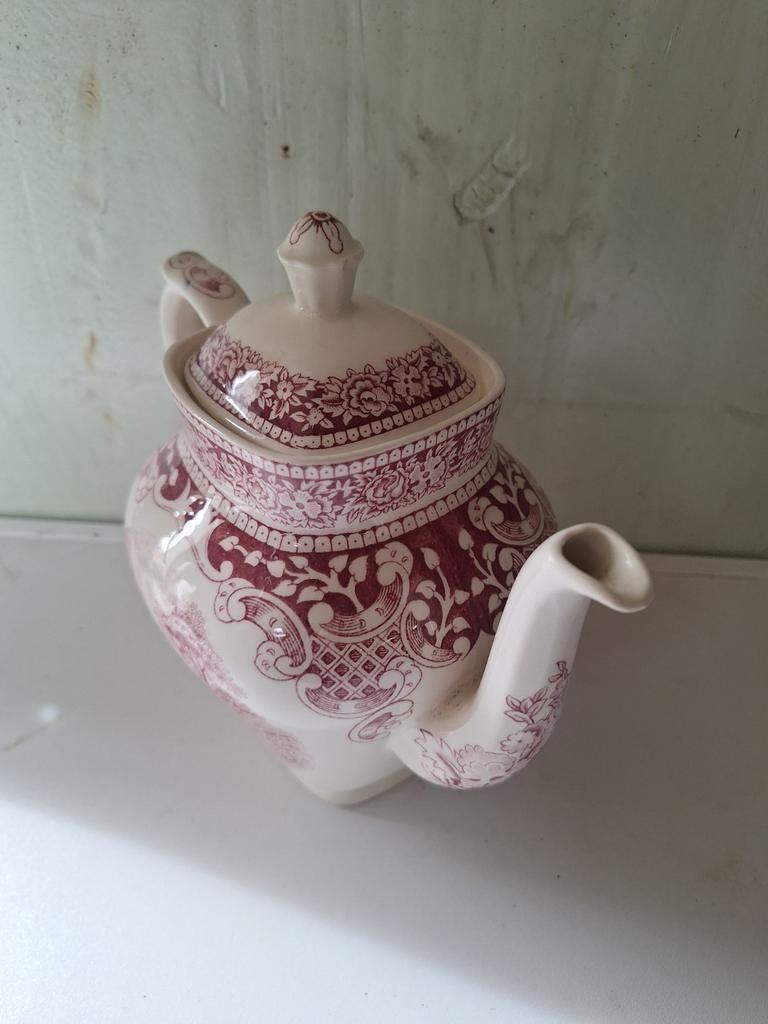 Antieke Petrus Regout Koffiepot - Rood Decor, Ophalen of Verzenden