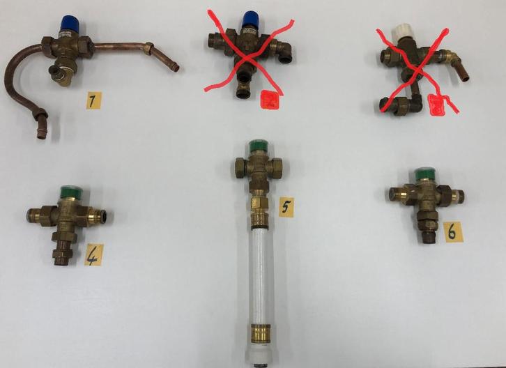 7 stuks taconova taco pentec TM200 mengventiel mengkraan, Doe-het-zelf en Verbouw, Geisers en Boilers, Zo goed als nieuw, Boiler