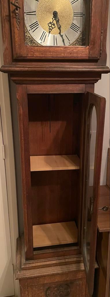 Staande klok omgebouwd tot vitrinekast, Ophalen, Minder dan 50 cm, Gebruikt, 150 tot 200 cm
