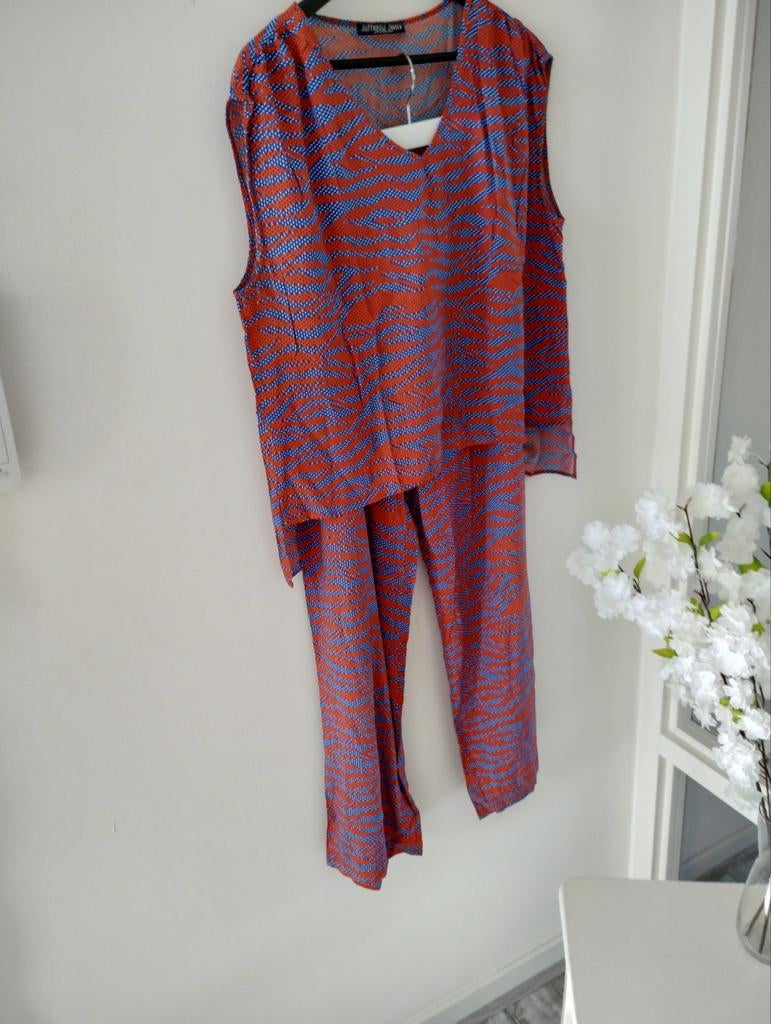 Oranje blauw wit set Juffrouw Janssen Amsterdam xxl, Ophalen of Verzenden, Zo goed als nieuw, Maat 46/48 (XL) of groter, Zwart