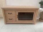 Licht eiken tv/audiomeubel 1.10x50x60, Ophalen, 100 tot 150 cm, Eikenhout, Zo goed als nieuw